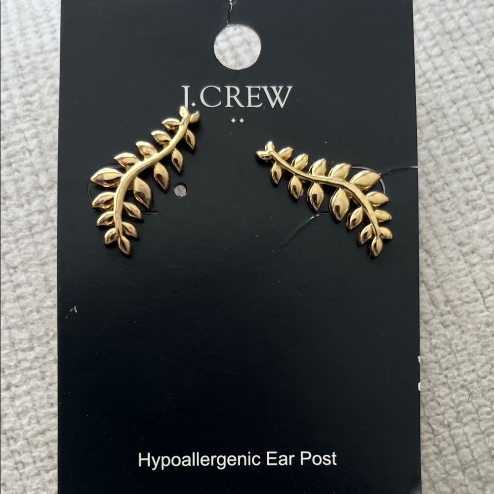 J. Crew Gold Botanical Earrings